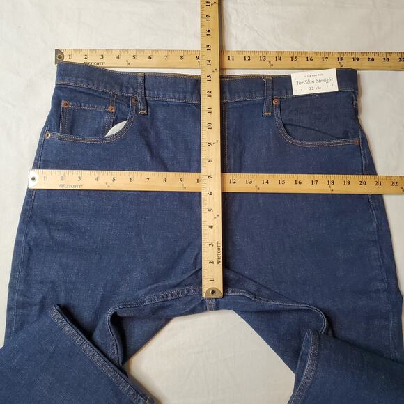 Abercrombie & Fitch Women Size 16S NWT Slim Straight Ultra High Rise Jean Blue - Picture 2 of 9